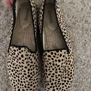 Soludos Dalmatian print espadrilles flats
